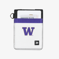 Vertical Leather Wallet - University of Washington White - Thread®