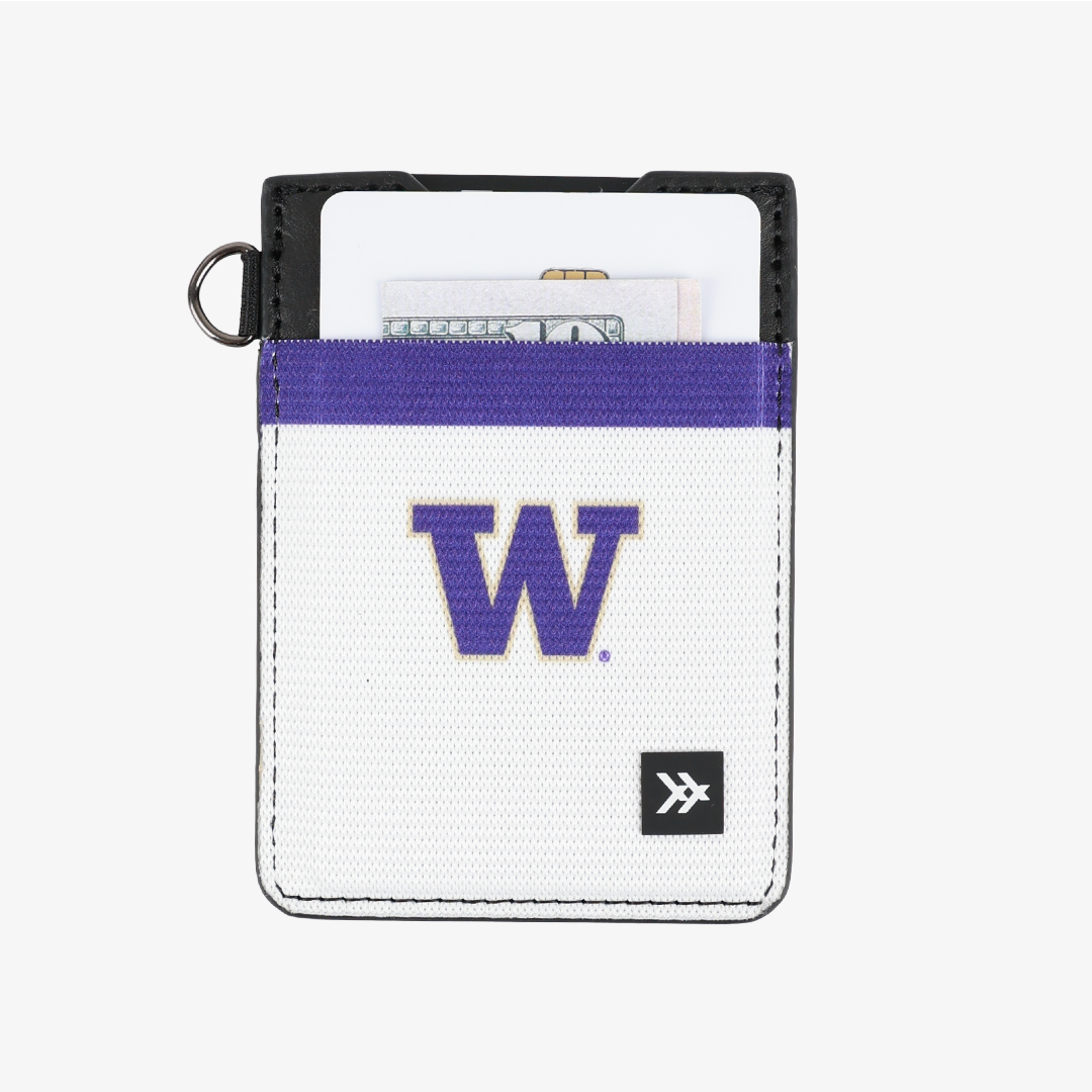 Vertical Leather Wallet - University of Washington White - Thread®