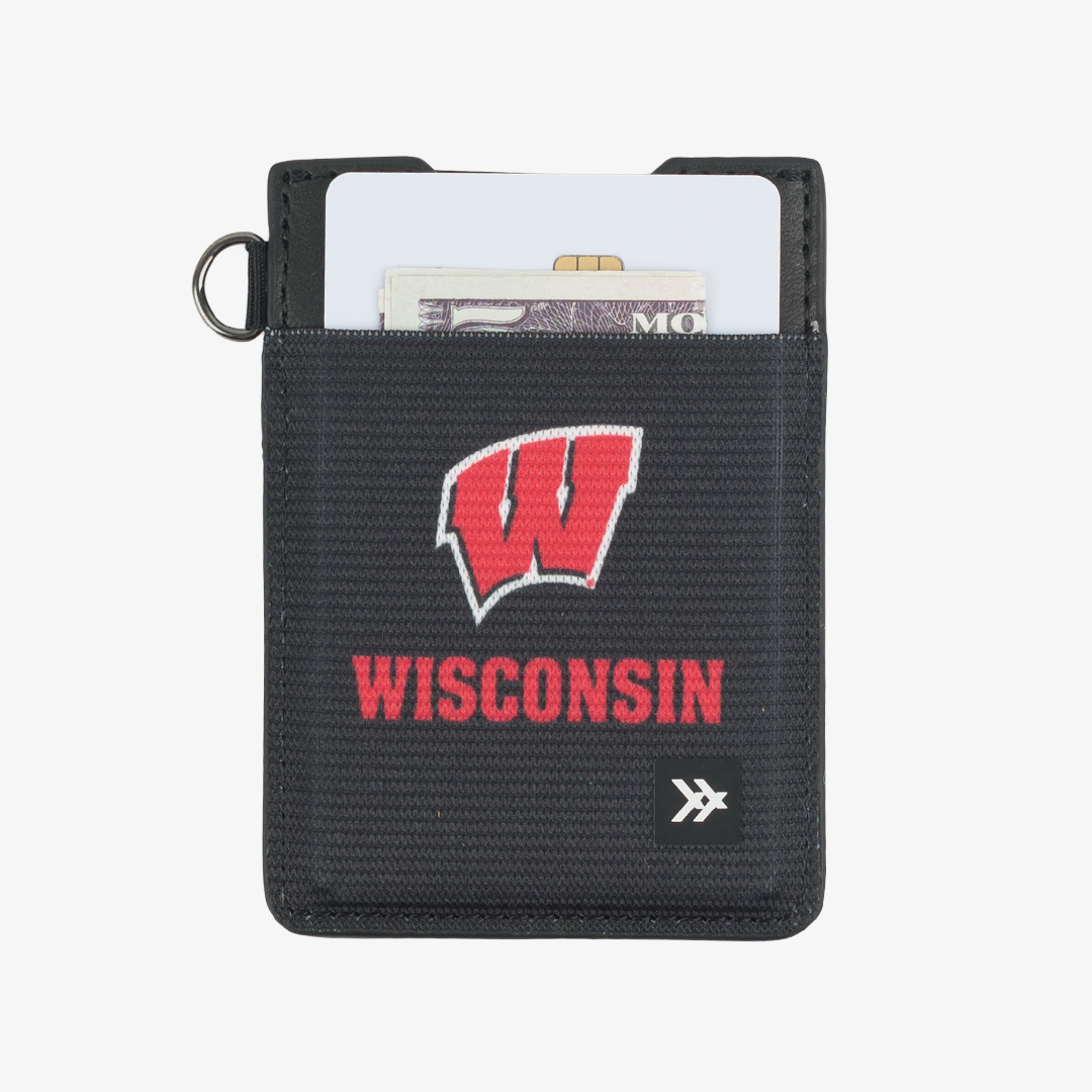 Wisconsin Black - Vertical Leather Wallet
