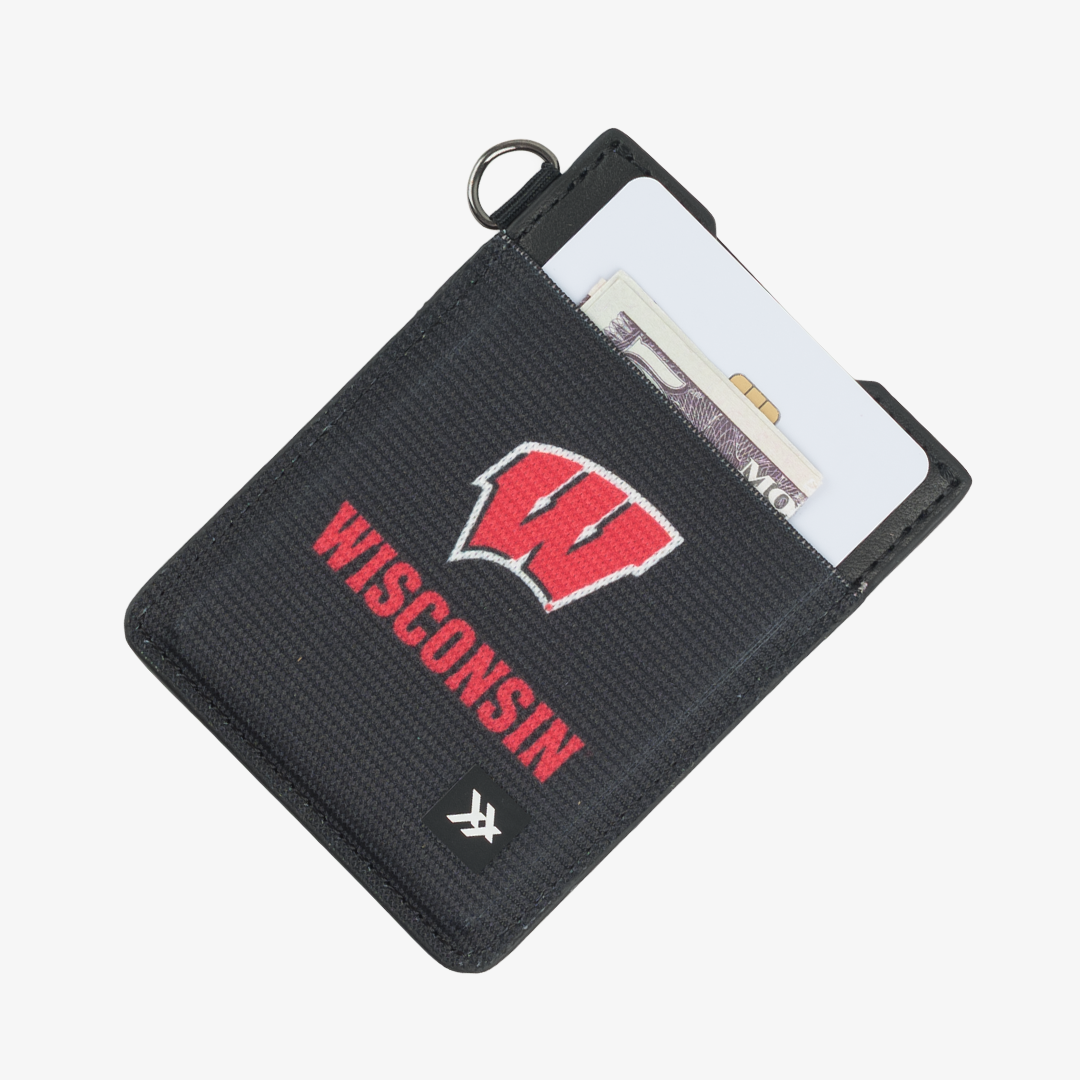 Wisconsin Black - Vertical Leather Wallet