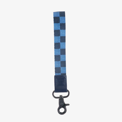 Denim Check - Wristlet Keychain