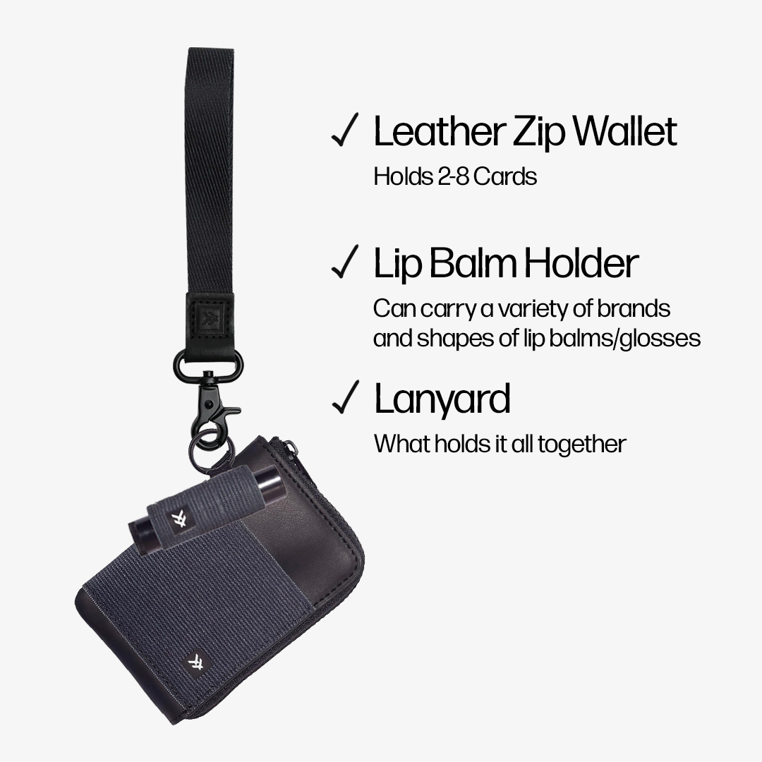 Leather Zip Wallet Trifecta Bundle - Black - Thread®