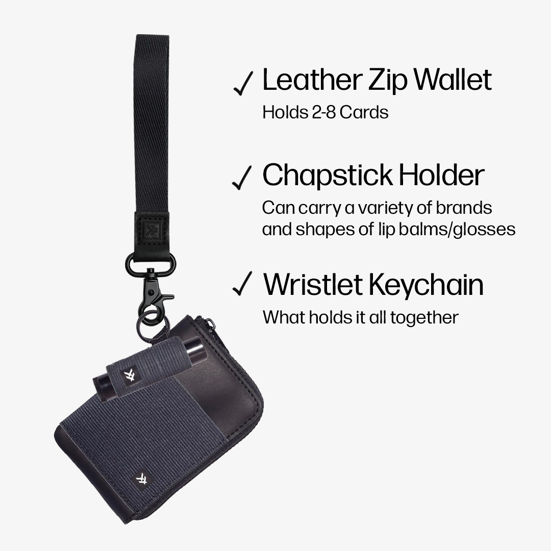 Leather Zip Wallet Trifecta Bundle - Black - Thread®