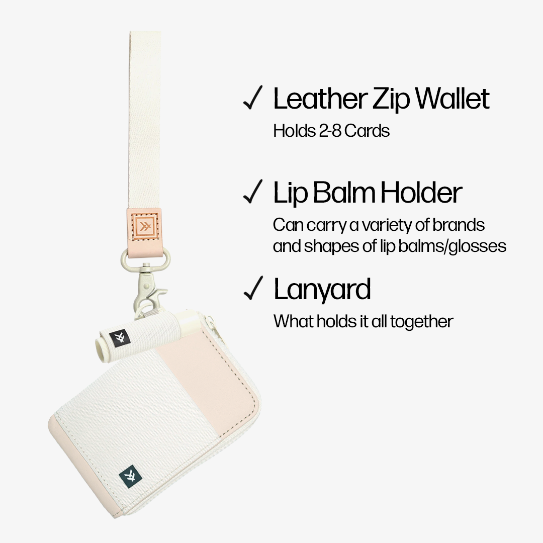 Leather Zip Wallet Trifecta Bundle - Off White - Thread®