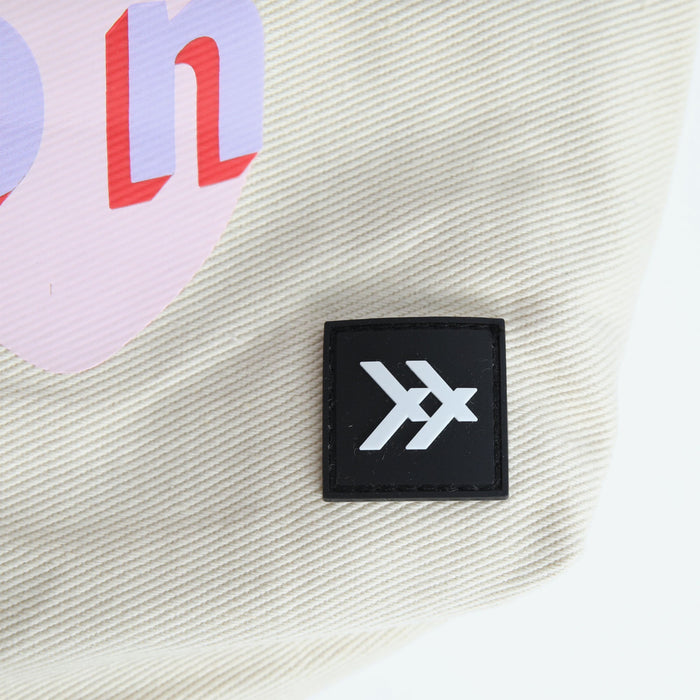 White tote bag with Carry On screen print