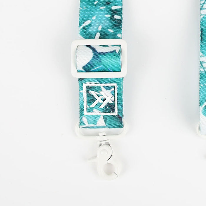 Cyan botanical strap