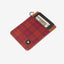 Red plaid vertical wallet