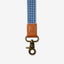 Blue and white gingham neck lanyard