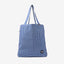 Blue and white gingham tote bag