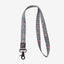 Dark floral neck lanyard