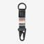 Black, brown, and cream striped keychain clip