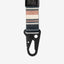 Black, brown, and cream striped keychain clip