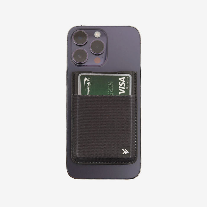 Leather and elastic magnetic wallet