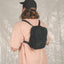 Black mini backpack