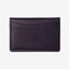 Black leather wallet with navy and white elastic