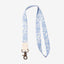 Blue floral neck lanyard