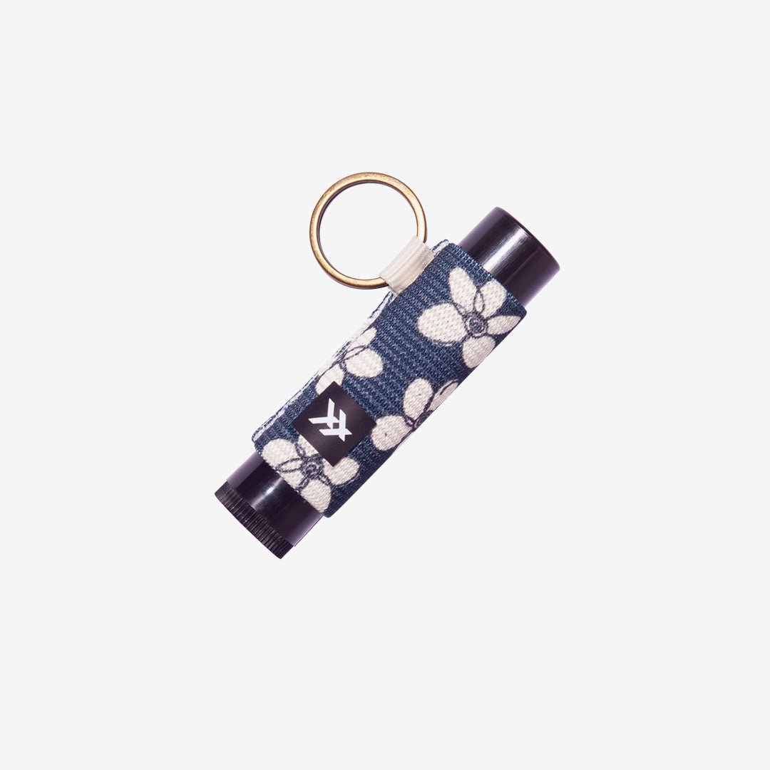 Navy and cream floral lip balm holder