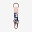 Navy and cream floral keychain clip