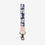 Navy and cream floral wrist lanyard