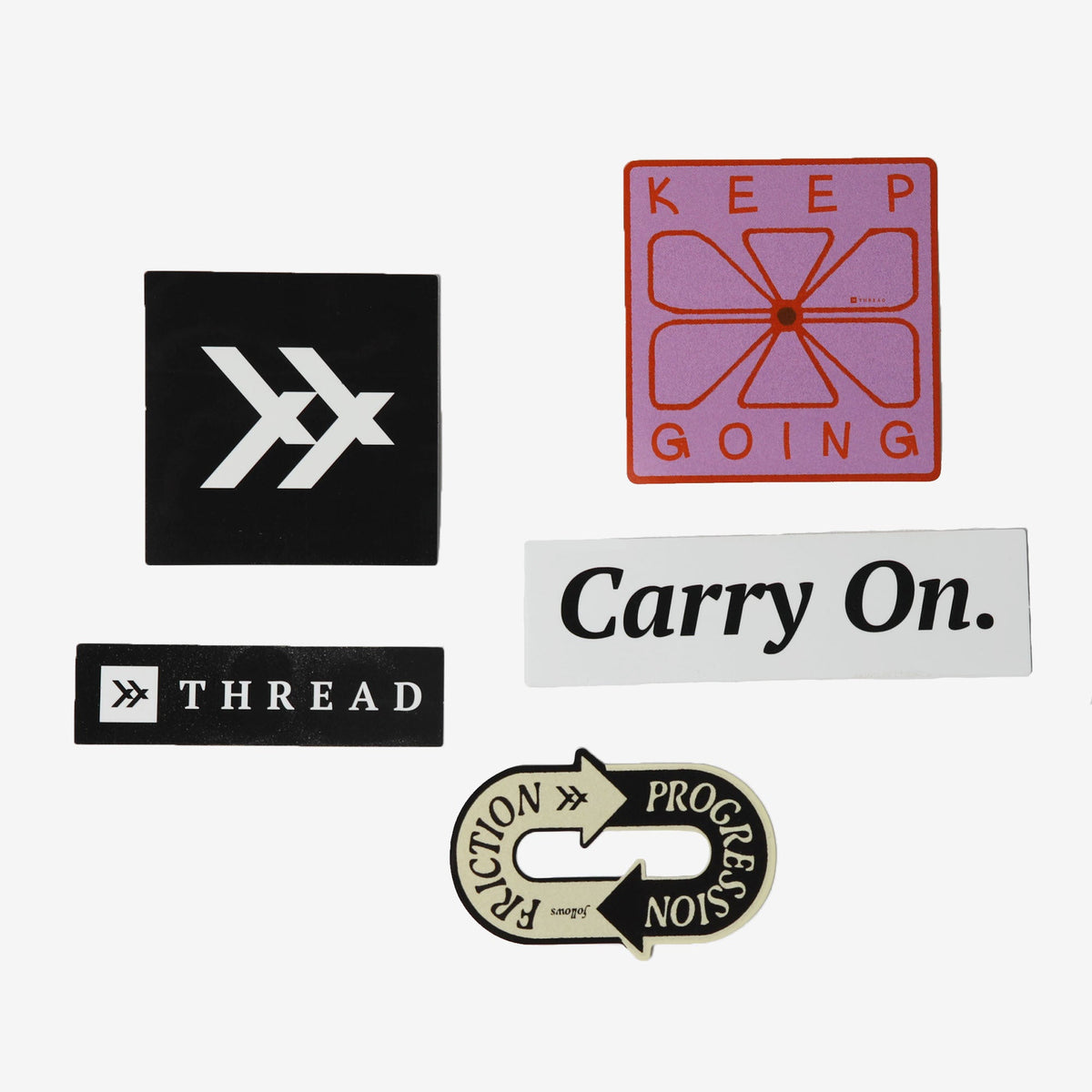 Proceed Sticker Multi-Color | Sticker Pack | Thread® · Thread®