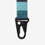 Blue and black striped keychain clip