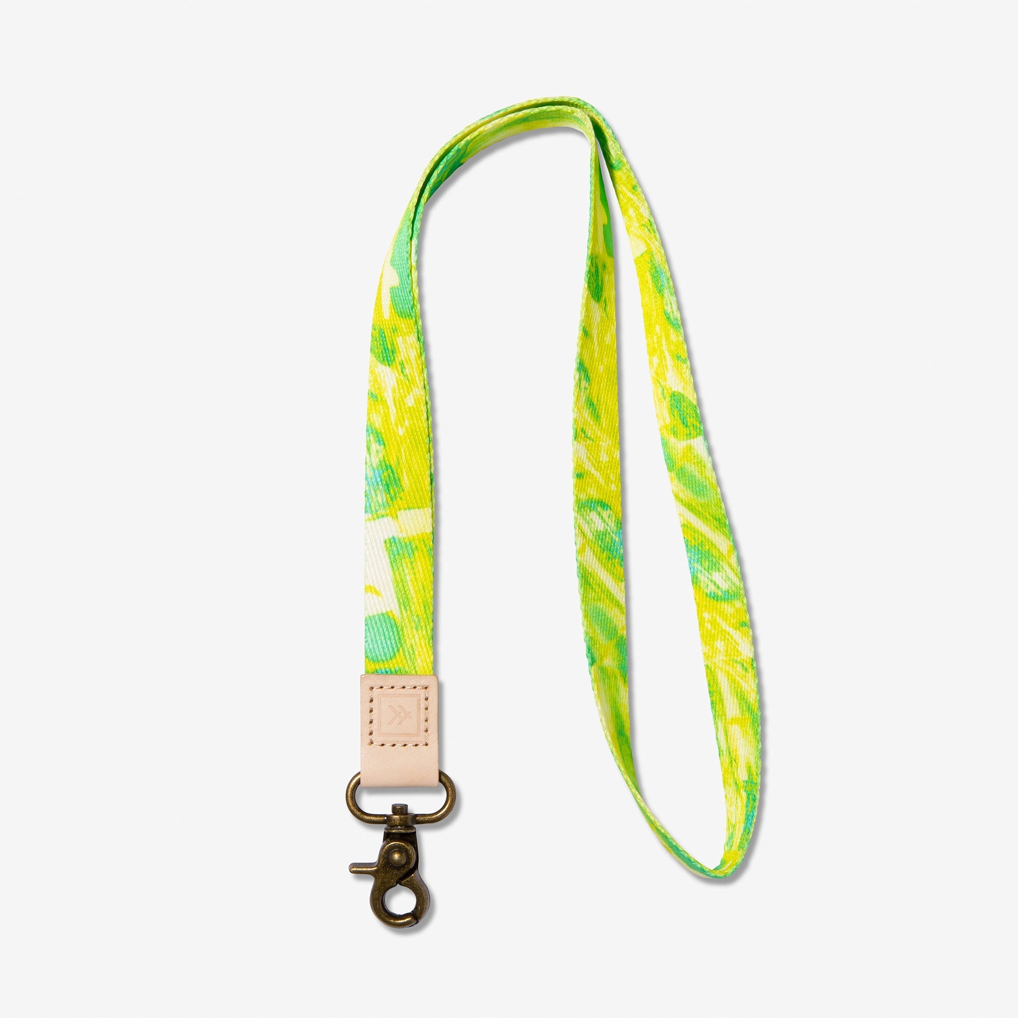 Chartreuse and green neck lanyard
