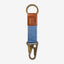 Blue and white gingham keychain clip