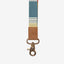 Blue, white, and red striped wrist lanyard