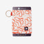 Orange and cream floral elastic wallet