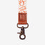 Orange and cream floral neck lanyard