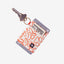Orange and cream floral elastic wallet