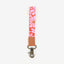 Red floral wrist lanyard