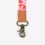 Red floral neck lanyard