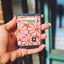Red floral elastic wallet
