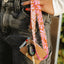 Red floral neck lanyard