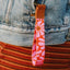 Red floral wrist lanyard