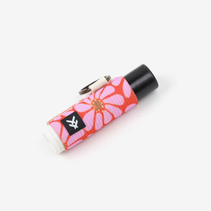 Red floral lip balm holder