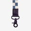 Navy and cream checker wrist lanyard