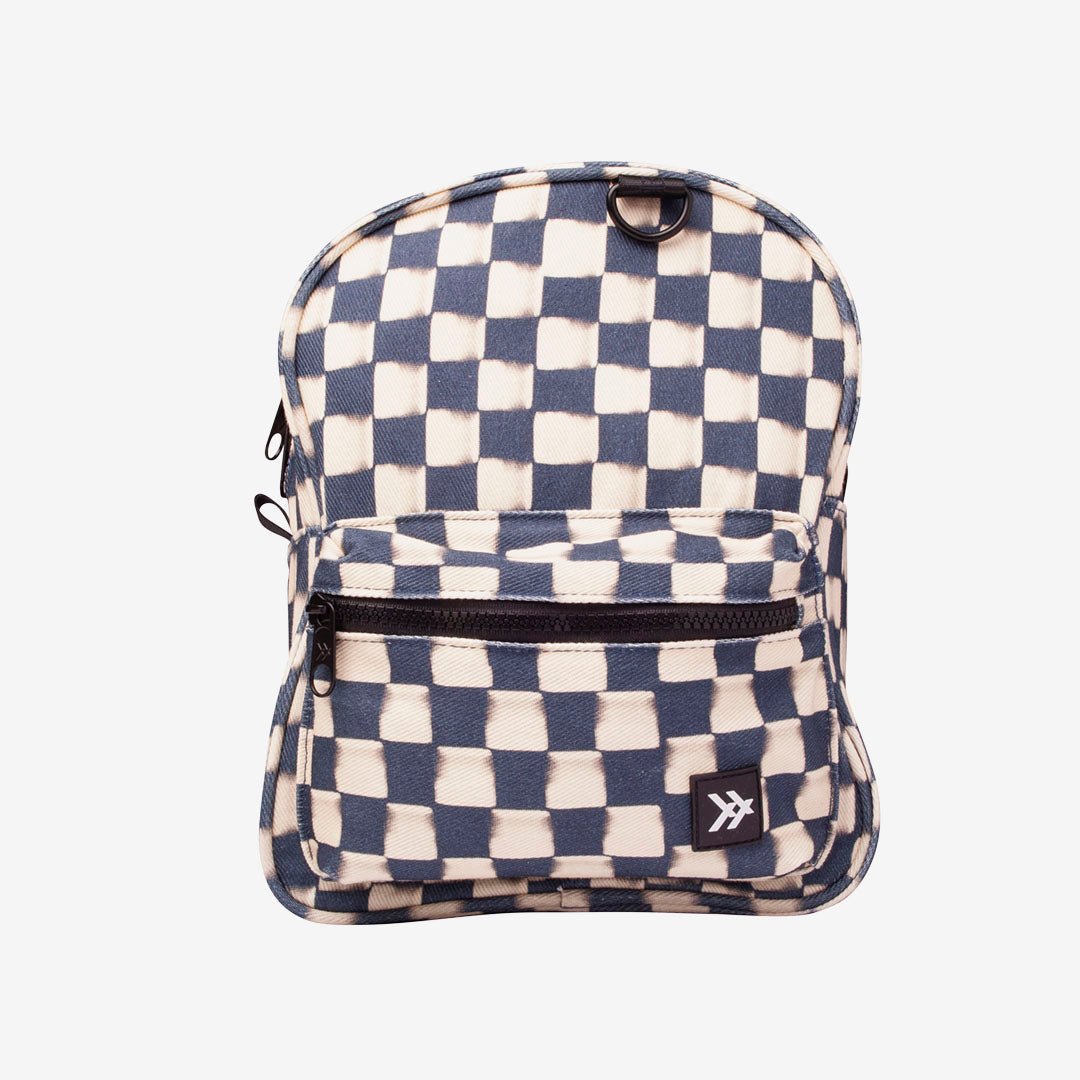 white checkered lv backpack