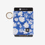 Blue and white floral elastic wallet