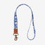 Blue and white floral neck lanyard
