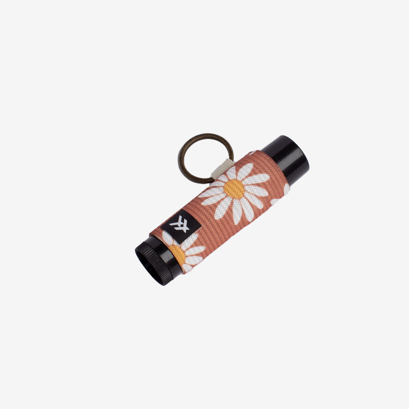 Brown and cream floral lip balm holder