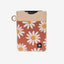 Brown and cream floral vertical wallet