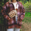 Brown and cream floral fanny pack