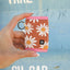 Brown and cream floral elastic wallet