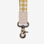 Gold and white houndstooth wrist lanyard