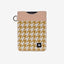 Gold and white houndstooth vertical wallet