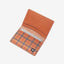 Orange and brown leather plaid leather wallet
