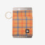 Orange plaid elastic wallet