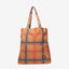 Orange plaid tote bag